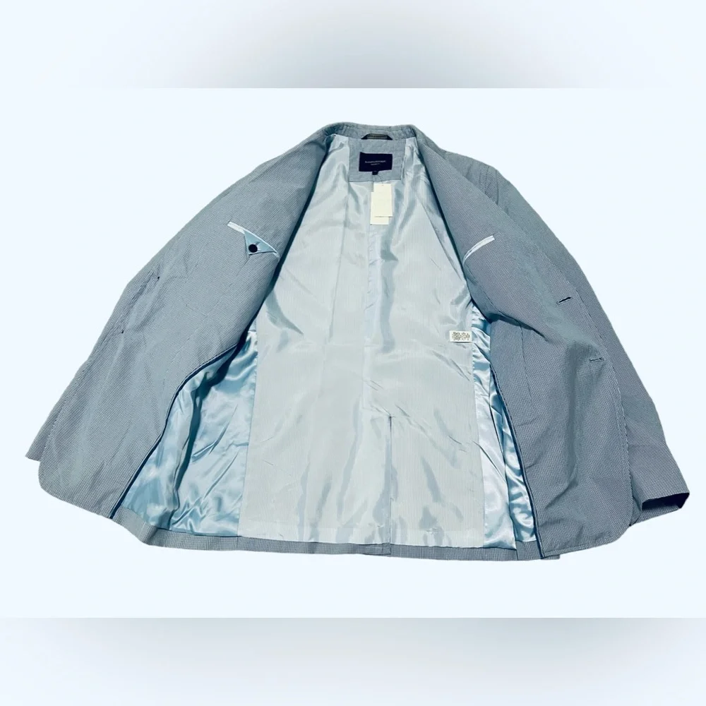 Banana Republic Light Blue Seersucker Sport Coat Blazer